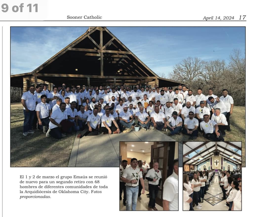 Congregación de Emaús reunida en misa en Oklahoma City